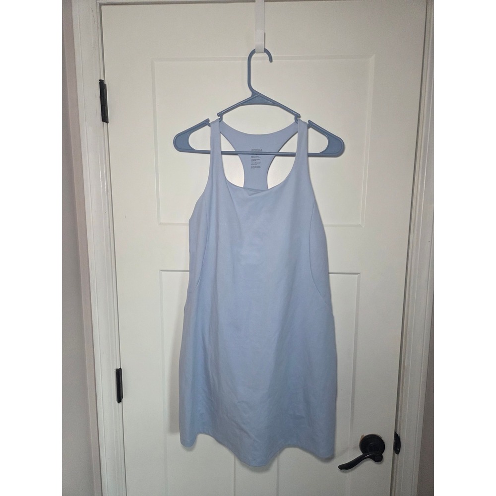 Girlfriend Collective Paloma Classic Exercise Dress Light Blue XL NWT
